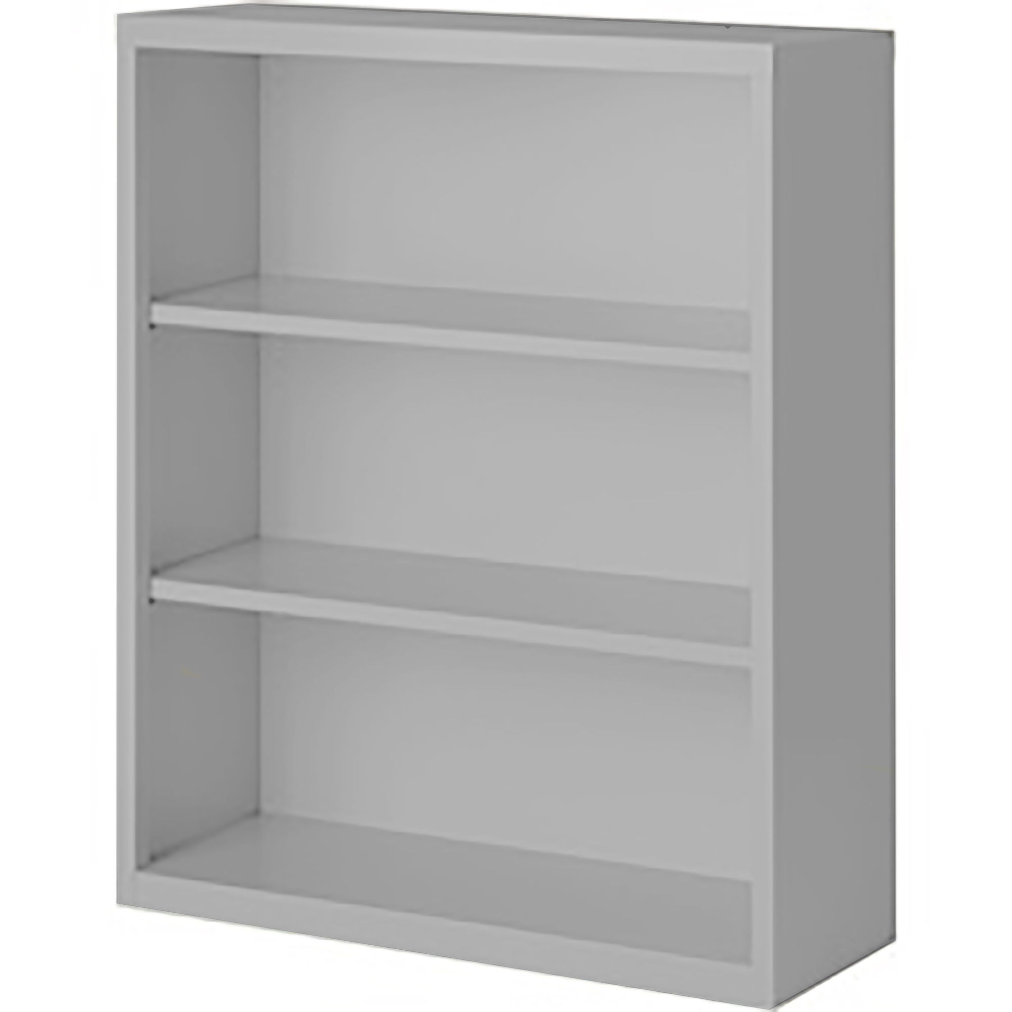Steel Cabinets USA, 36in.x18in.x42in. Gray Bookcase Steel Fully Assembled, Height 42 in, Shelves (qty.) 3, Material Steel, Model# BCA-364218-G